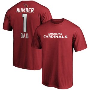 Arizona Cardinals #1 Dad Crew Neck T-Shirt